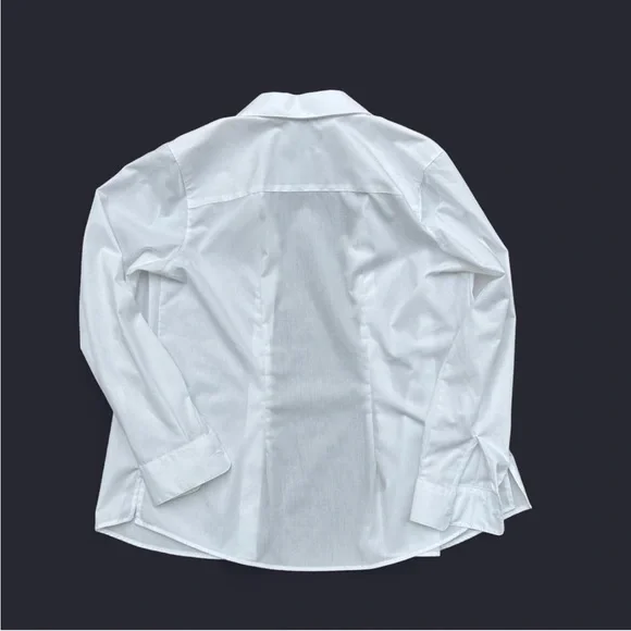 Foxcroft women’s size 8 White Casual Button Down long sleeve dress shirt - Picture 3 of 5